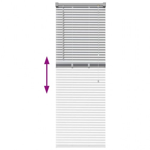 Vindues Blind med gardiner Sølv Aluminium