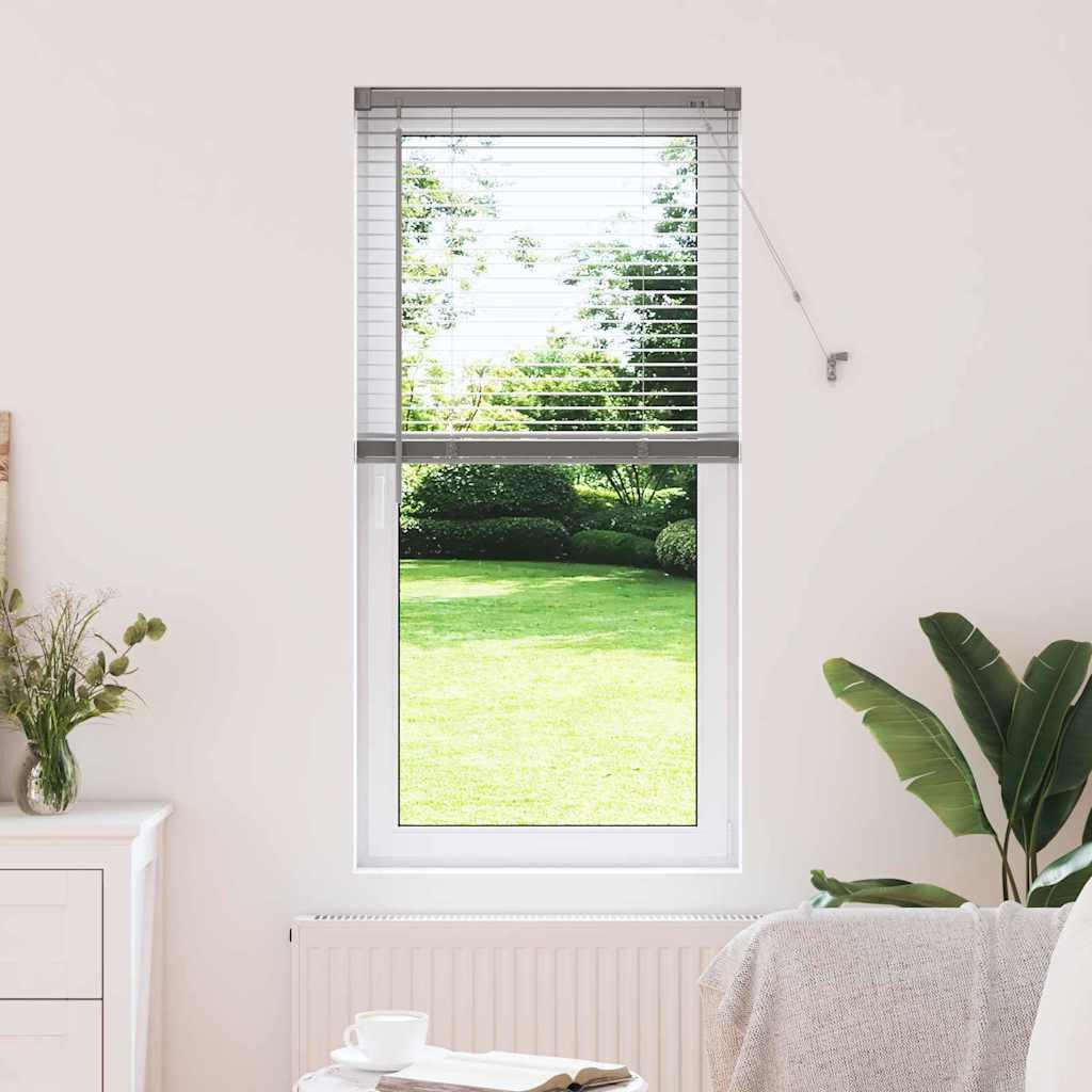 Vindues Blind med gardiner Sølv Aluminium