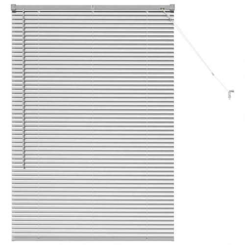 Persienne i aluminium - sølv 130 x 85 cm