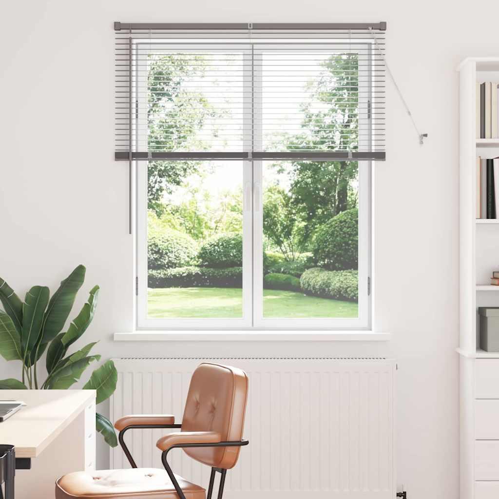 Vindues Blind med gardiner Sølv Aluminium