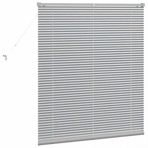 Persienne i aluminium - sølv 130 x 120 cm, 25 mm