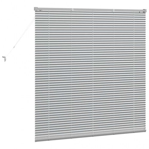 Persienner i aluminium - sølv 130 x 125 cm