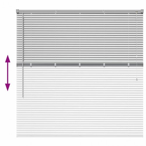 Vindues Blind med gardiner Sølv Aluminium