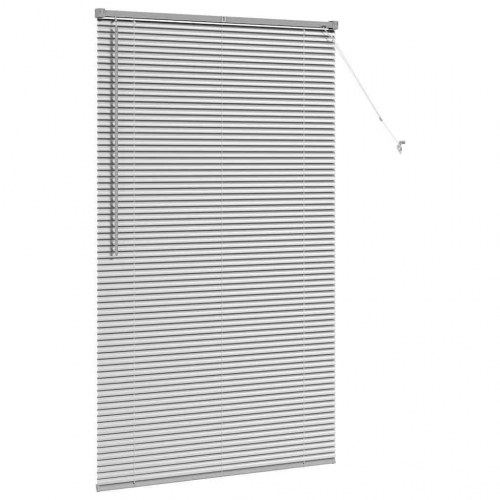 Persienne sølv 175 x 105 cm - 25 mm aluminium