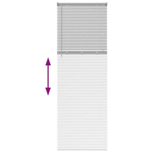 Vindues Blind med gardiner Sølv Aluminium