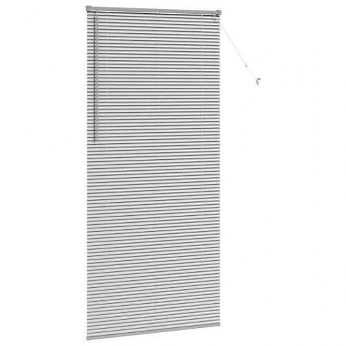 Persienne sølv 220 x 100 cm - 25 mm aluminium