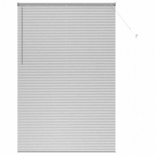Persienne i aluminium 220 x 150 cm, 25 mm - sølv