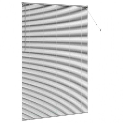 Persienne i aluminium 220 x 150 cm, 25 mm - sølv