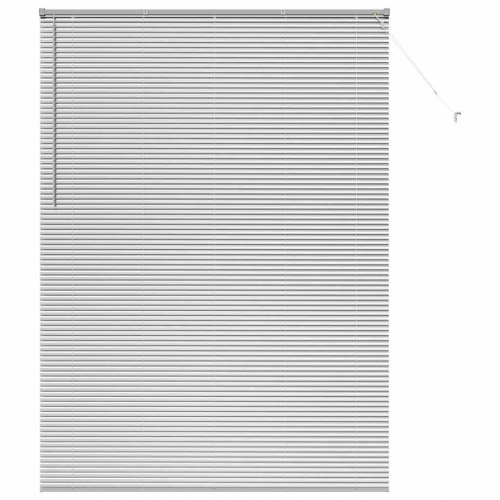 Vindues Blind med gardiner Sølv Aluminium