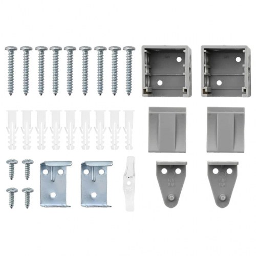 Vindues Blind med gardiner Sølv Aluminium