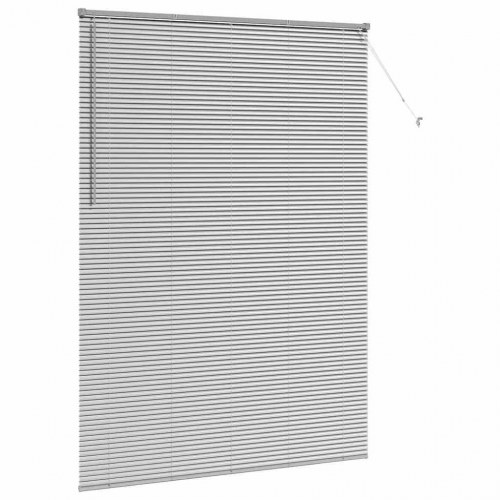 Persienne i aluminium - sølv 220 x 160 cm, 25 mm