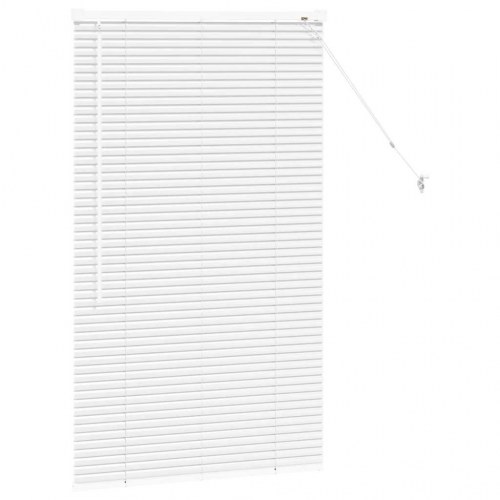 Persienne i aluminium - hvid, 130 x 70 cm, 25 mm
