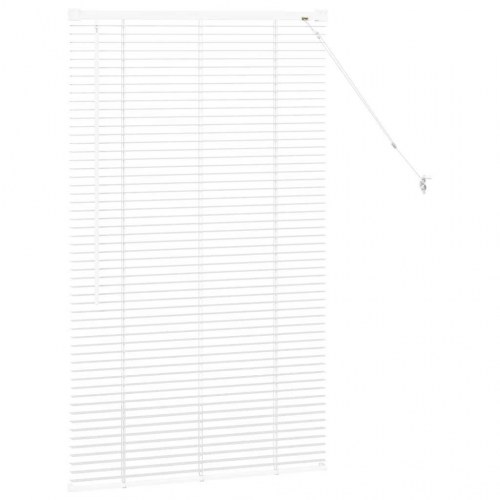 Persienne i aluminium - hvid, 130 x 70 cm, 25 mm