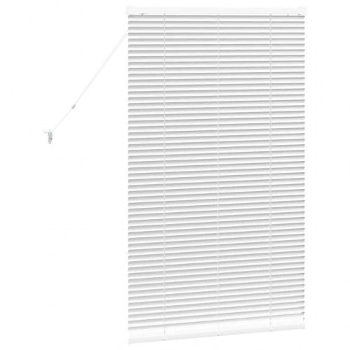 Persienne i aluminium - hvid, 130 x 70 cm, 25 mm