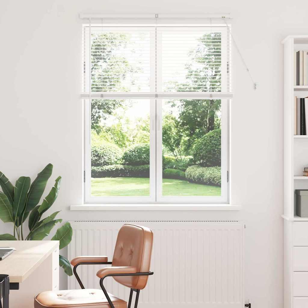 Persienne i aluminium - hvid 130 × 100 cm