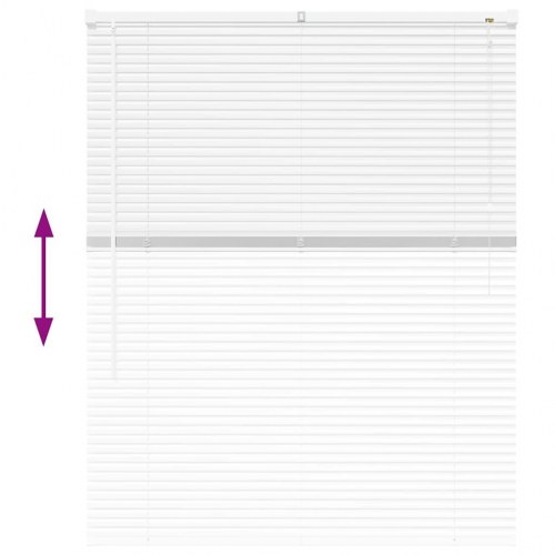 Persienne hvid 130 x 100 cm - 25 mm aluminium