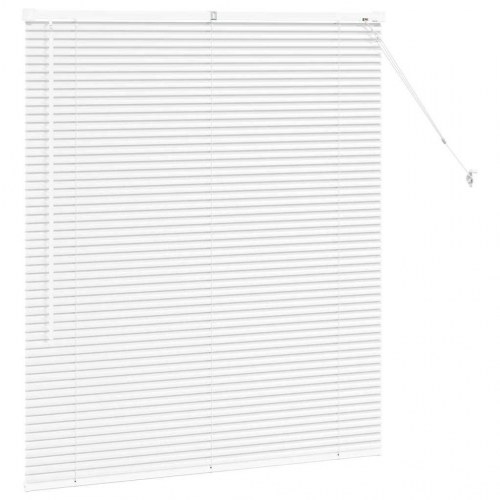 Persienne hvid 130 x 120 cm - 25 mm aluminium