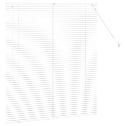Persienne hvid 130 x 120 cm - 25 mm aluminium