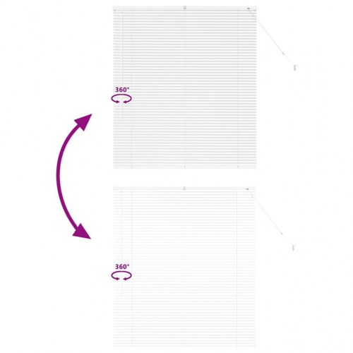 Persienne hvid 130 x 120 cm - 25 mm aluminium