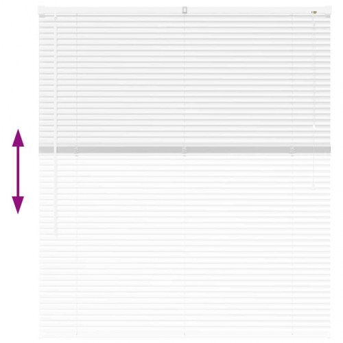 Persienne hvid 130 x 120 cm - 25 mm aluminium