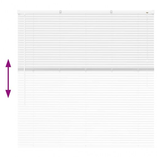Persienne i aluminium - hvid 130 x 125 cm