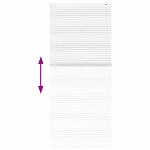 Persienne i aluminium - hvid 175 x 80 cm