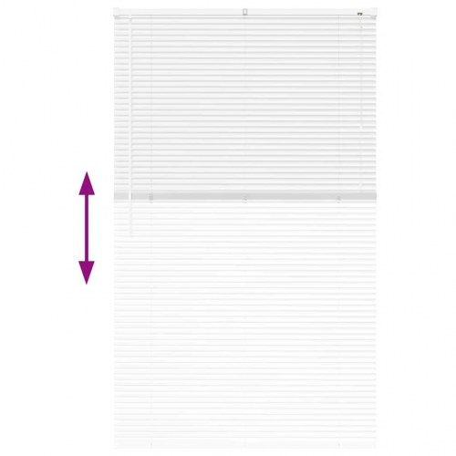 Persienne i aluminium - hvid 175 x 105 cm, 25 mm