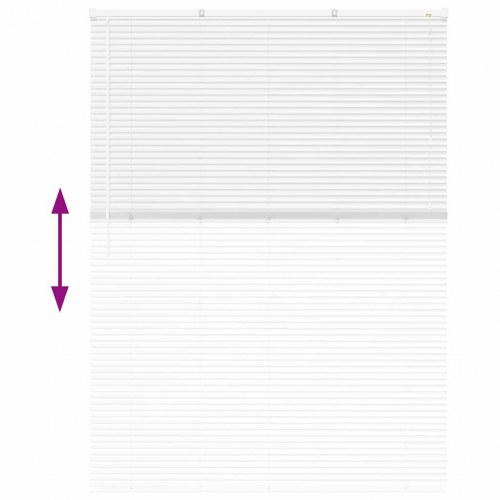 Persienne i aluminium 175 x 130 cm - hvid