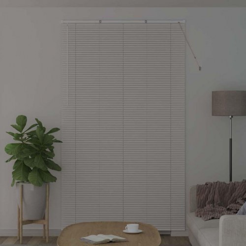Vindues Blind med gardiner Hvid Aluminium