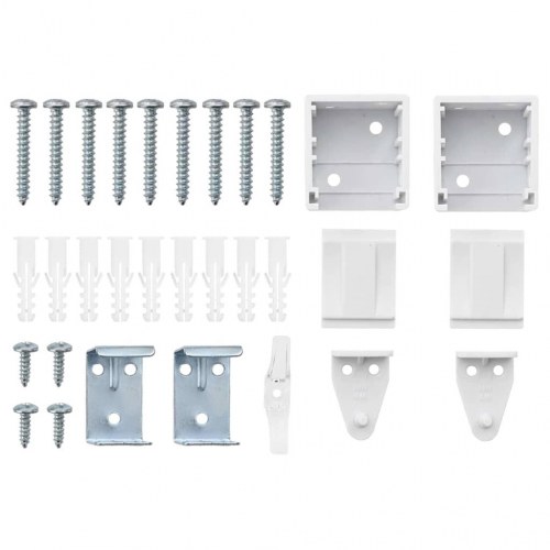 Vindues Blind med gardiner Hvid Aluminium