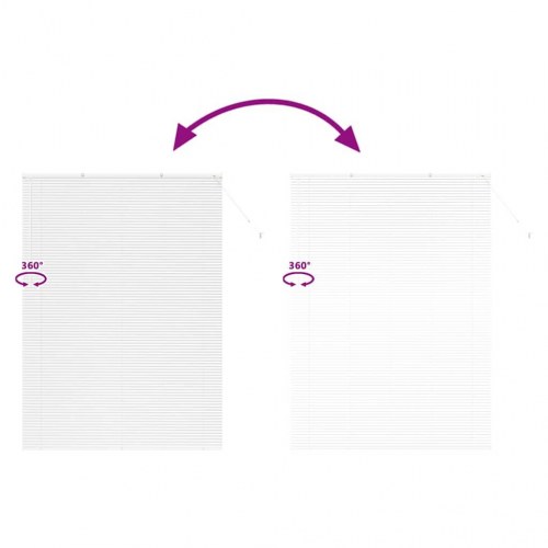 Persienne hvid 220 x 155 cm - aluminium