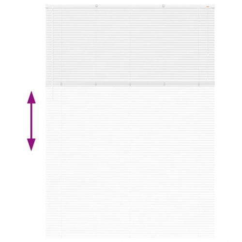 Persienne hvid 220 x 155 cm - aluminium