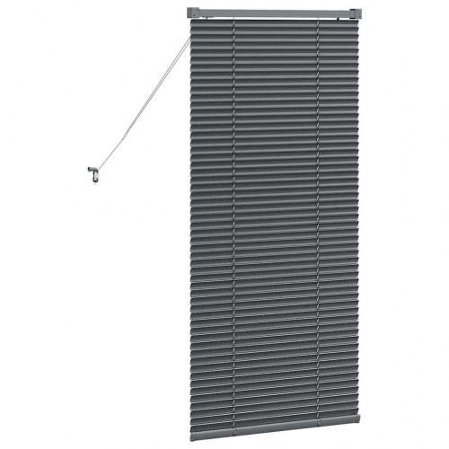 Persienne mørkegrå 130 x 60 cm - 25 mm aluminium