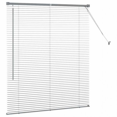 Vindues Blind med gardiner Mørkegrå Aluminium