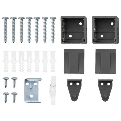 Vindues Blind med gardiner Mørkegrå Aluminium