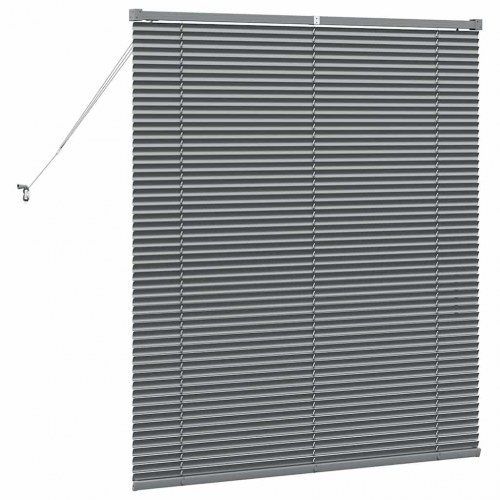 Persienne mørkegrå 130 x 120 cm - aluminium
