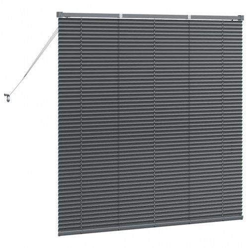 Persienner mørkegrå 130 x 130 cm - aluminium, indendørs