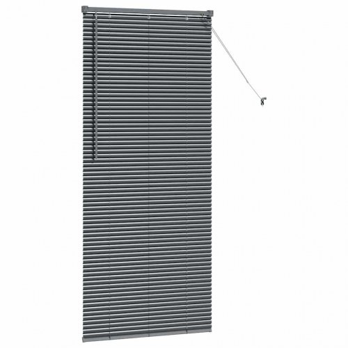 Persienne mørkegrå 175 x 80 cm - 25 mm aluminium