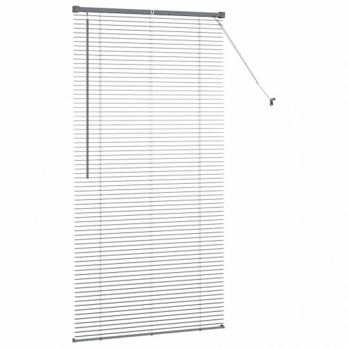 Vindues Blind med gardiner Mørkegrå Aluminium