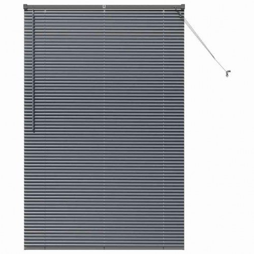 Persienne mørkegrå 175 x 120 cm - 25 mm aluminium