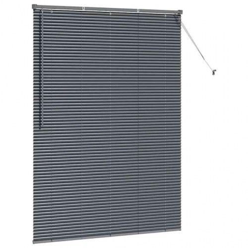 Persienne mørkegrå 175 x 130 cm - 25 mm aluminium