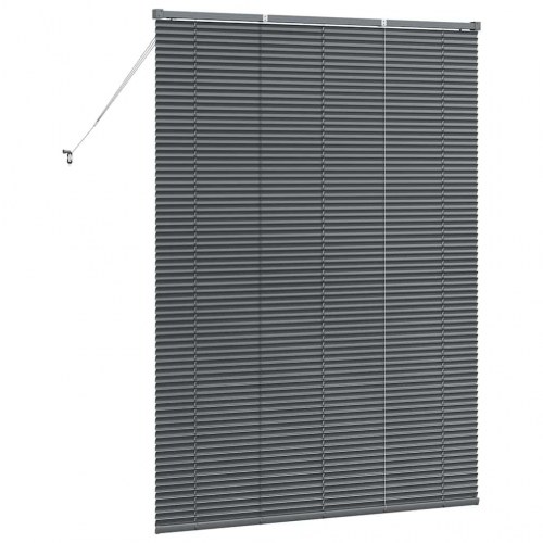Persienne mørkegrå 175 x 130 cm - 25 mm aluminium
