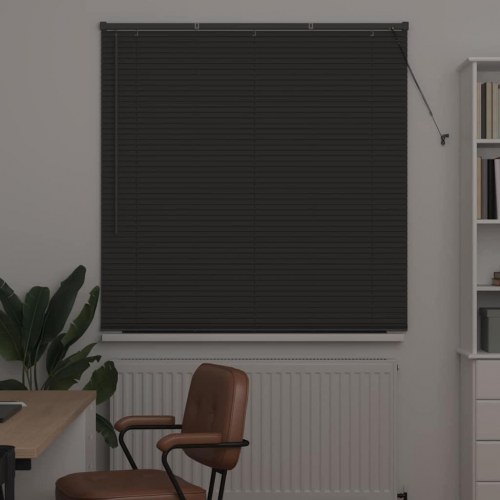 Persienne i aluminium 175 x 135 cm 25 mm - mørkegrå