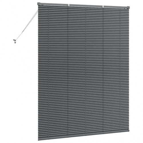 Persienne mørkegrå 175 x 140 cm 25 mm aluminium