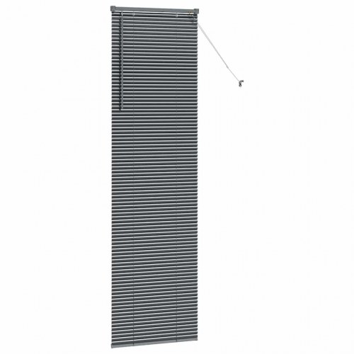 Vindues Blind med gardiner Mørkegrå Aluminium