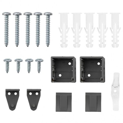 Vindues Blind med gardiner Mørkegrå Aluminium