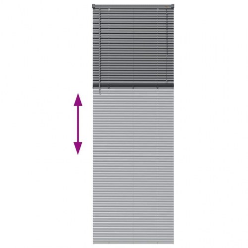 Persienner i aluminium - mørkegrå 220 × 70 cm