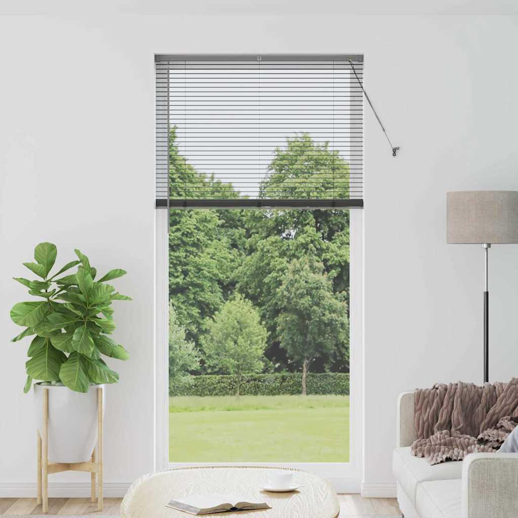 Persienner i aluminium - mørkegrå 220 × 105 cm