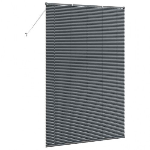 Persienner mørkegrå 220 x 140 cm - 25 mm aluminium