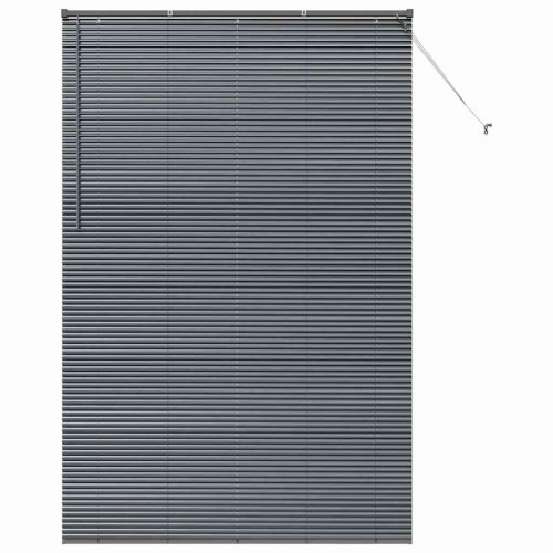 Persienne i aluminium 220 x 150 cm - mørkegrå